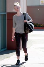 ELLE FANNING Arrives at a Dance Class in Studio City