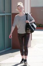 ELLE FANNING Arrives at a Dance Class in Studio City
