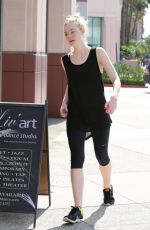 ELLE FANNING Arrives at Liv