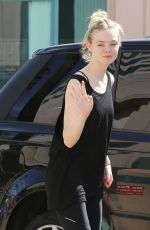 ELLE FANNING Arrives at Liv