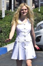 ELLE FANNING at Pure Nails Salon in Studio City