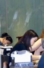 ELLE FANNING at Pure Nails Salon in Studio City