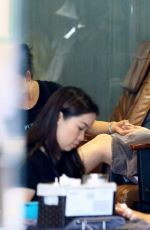 ELLE FANNING at Pure Nails Salon in Studio City