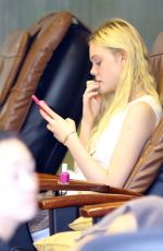 ELLE FANNING at Pure Nails Salon in Studio City