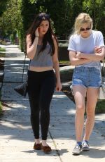 ELLE FANNING in Daisy Dukes Out and About in Studio City