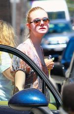 ELLE FANNING Out and About in Beverly Hills