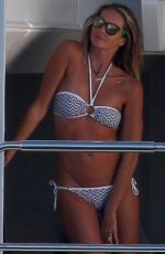 ELLE MACPHERSON in Bikini at a Yacht in Sardinia