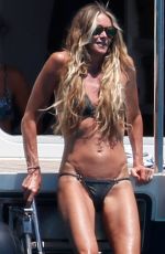 ELLE MACPHERSON in Bikini at a Yacht in Sardinia