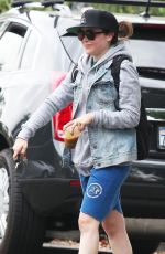 ELLEN PAGE Leaves a Gym in Los Angeles