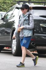 ELLEN PAGE Leaves a Gym in Los Angeles