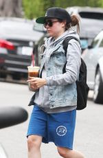 ELLEN PAGE Leaves a Gym in Los Angeles