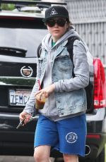ELLEN PAGE Leaves a Gym in Los Angeles
