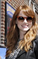 EMMA STONE at Late Show with David Letterman in New York