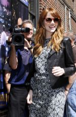 EMMA STONE at Late Show with David Letterman in New York