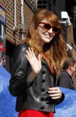 EMMA STONE at Late Show with David Letterman in New York