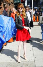 EMMA STONE at Late Show with David Letterman in New York