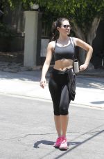 EMMY ROSSUM in Leggings and Tank Top Leaves a Gym in Beverly Hills