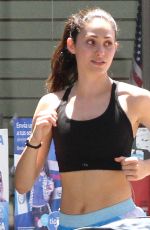EMMY ROSSUM on the Set of Shameless in Los Angeles