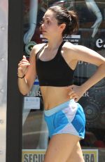 EMMY ROSSUM on the Set of Shameless in Los Angeles