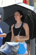 EMMY ROSSUM on the Set of Shameless in Los Angeles