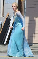 GEORGINA HAIG on the Set of Once Upon a Time in Richmond