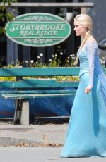 GEORGINA HAIG on the Set of Once Upon a Time in Richmond