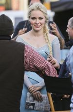 GEORGINA HAIG on the Set of Once Upon a Time in Richmond