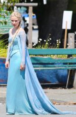 GEORGINA HAIG on the Set of Once Upon a Time in Richmond