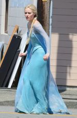 GEORGINA HAIG on the Set of Once Upon a Time in Richmond