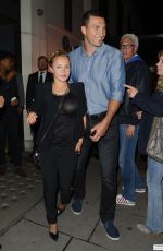 HAYDEN PANETTIERE and Wladimir Klitschko Out for Dinner in London