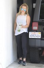 HILARY DUFF Arrives at a Gym in Los Angeles