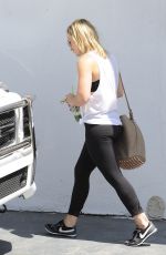 HILARY DUFF Arrives at a Gym in Los Angeles