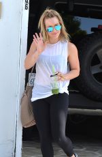 HILARY DUFF Arrives at a Gym in Los Angeles