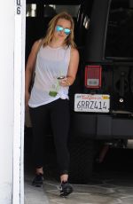 HILARY DUFF Arrives at a Gym in Los Angeles