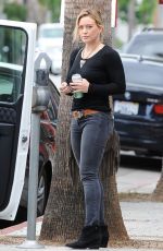 HILARY DUFF Heading to a Party in Sherman Oaks