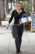 HILARY DUFF Heading to a Party in Sherman Oaks