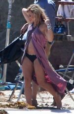 HILARY DUFF in Bikini on the Set of a Music Video in Malibu