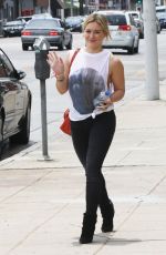 HILARY DUFF Out and About in West Hollywood