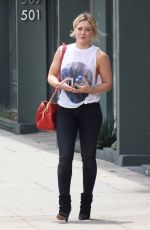 HILARY DUFF Out and About in West Hollywood