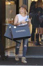 HILARY DUFF Shopping at Chanel Store in Beverly Hills