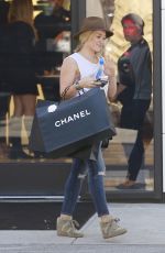 HILARY DUFF Shopping at Chanel Store in Beverly Hills