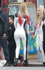 IGGY AZALEA and RITA ORA on Set of Black Widow Music Video