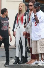IGGY AZALEA and RITA ORA on Set of Black Widow Music Video