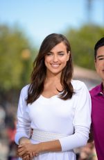 IRINA SHAYK on the Set of Extra in Los Angeles