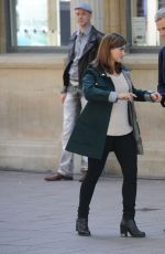 JENNA-LOUISE COLEMAN on the Set of Doctor Who in Wales