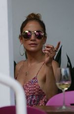 JENNIFER LOPEZ and LEAH REMINI Shopping at Fred Segal in Los Angeles