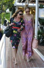 JENNIFER LOPEZ and LEAH REMINI Shopping at Fred Segal in Los Angeles