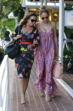 JENNIFER LOPEZ and LEAH REMINI Shopping at Fred Segal in Los Angeles