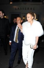 JENNIFER LOPEZ Arrives at Le Restaurant Lasserre in Paris