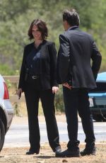 JENNIFER LOVE HEWITT on the Set of  Criminal Minds in Los Angeles